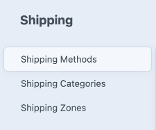 shipping methods.