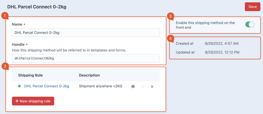 shipping methods detailpage.